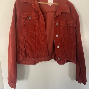 Good Luck Gem Rust Corduroy Jean Jacket